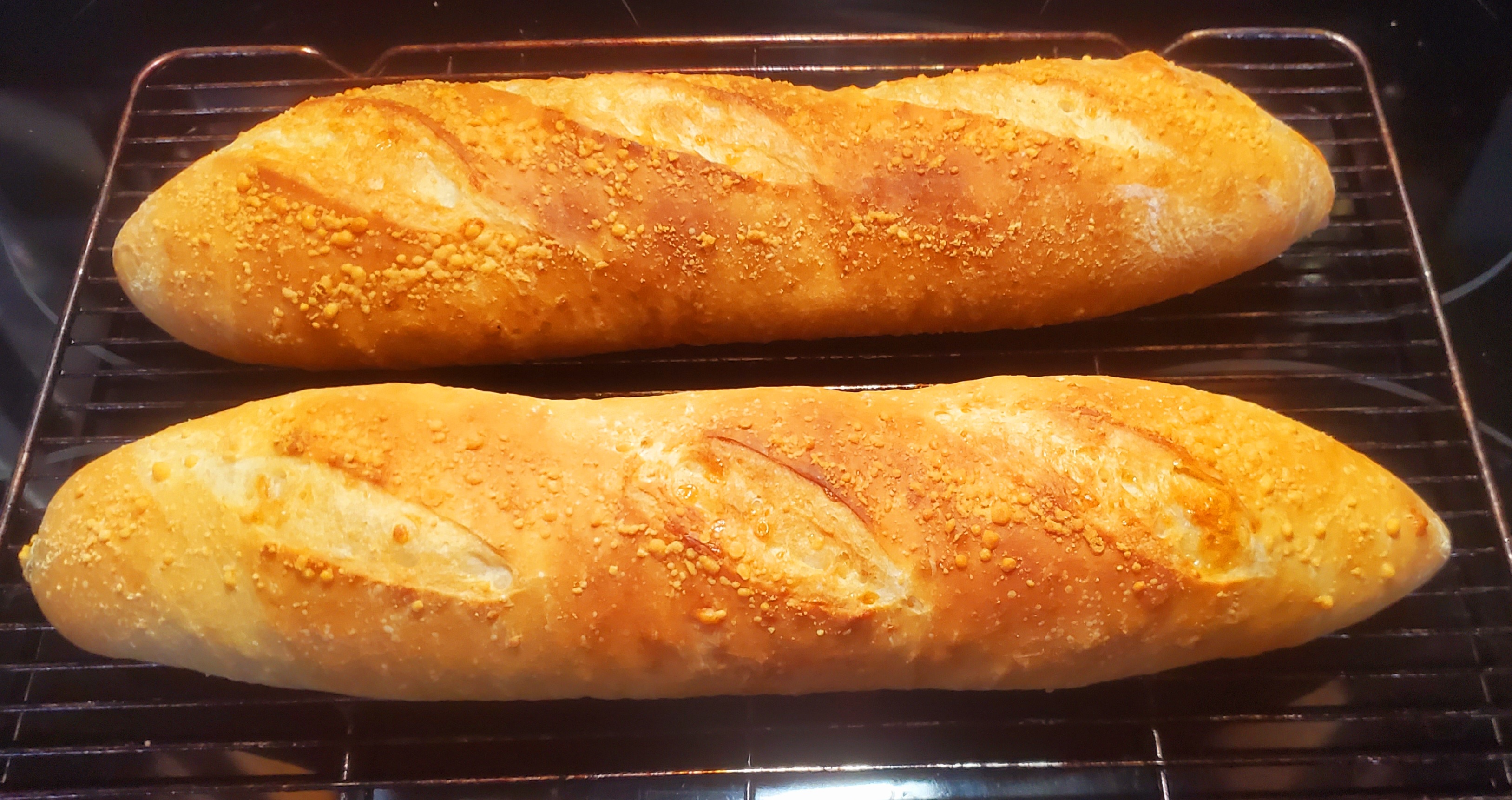 Baguettes from left over pizza dough.