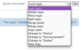 On the thread display, at the bottom of the page