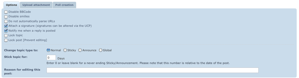 On the &quot;edit post&quot; display for the first post in a thread