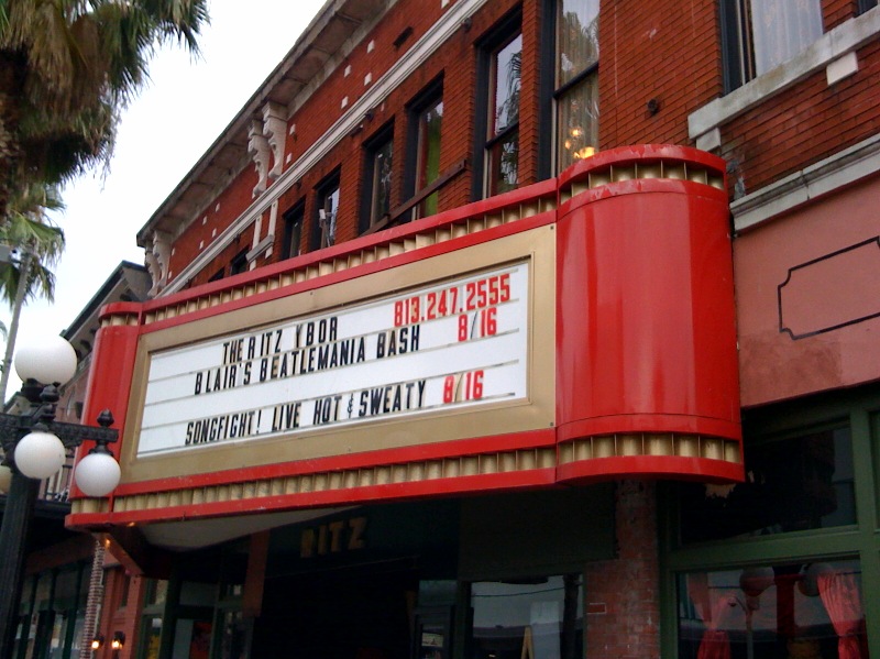 Song Fight Live, Hot &amp; Sweaty on the Marquee of the Ybor RItz