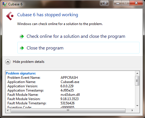 Cubase Crash Error.png